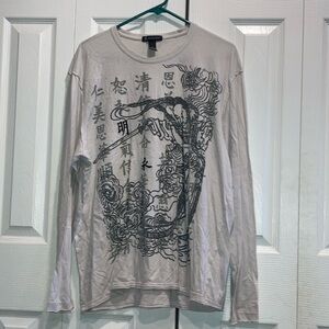 I-n-c international concept long sleeve graphic tee size XL